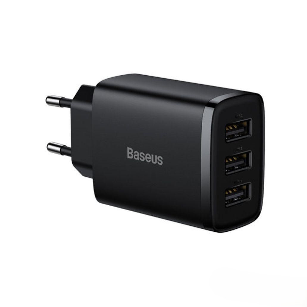 Alimentador Comutado 3xUSB-A 17W Preto BASEUS