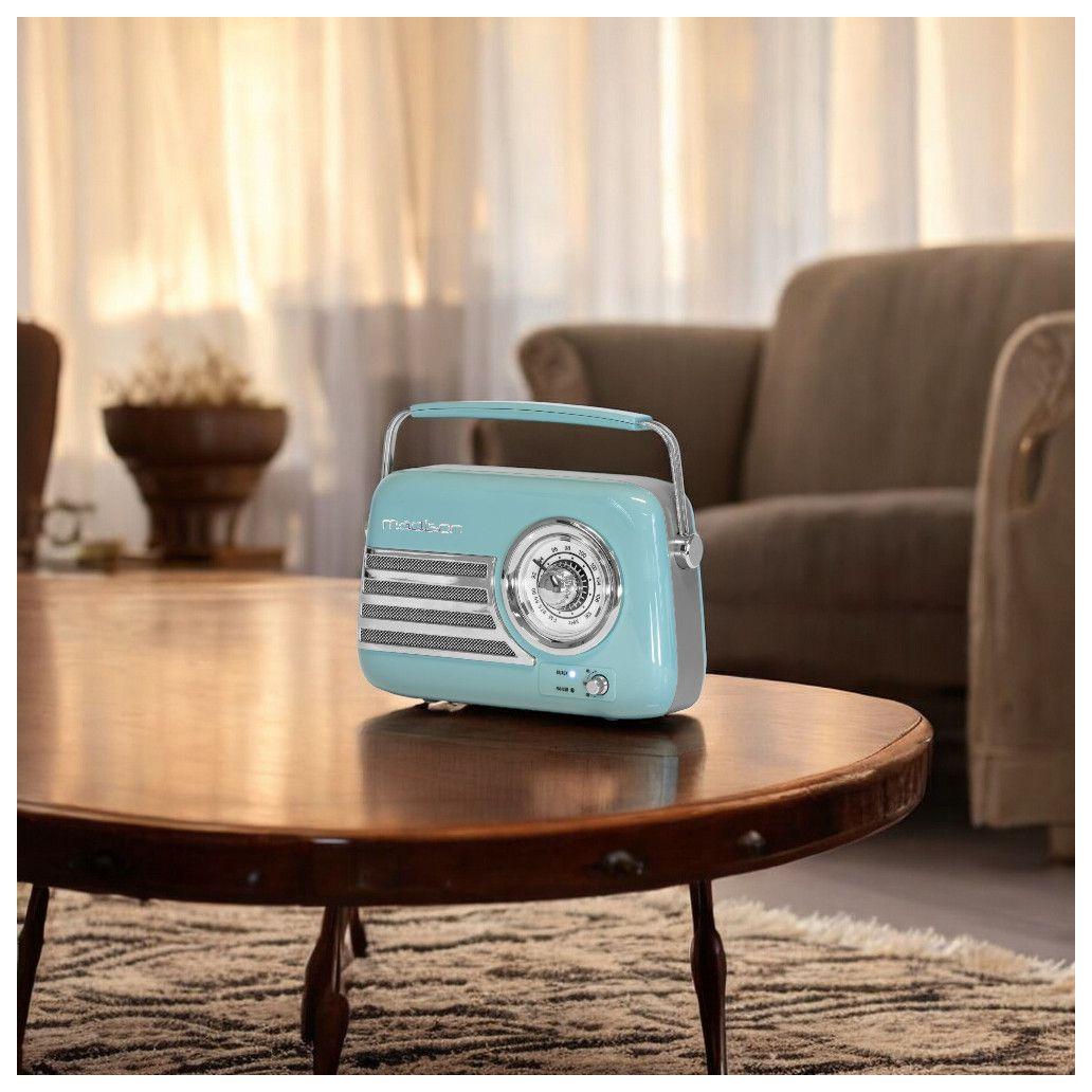 Rádio FM/AUX/BT/USB Extra Bass Vintage 30W Verde MADISON - Image 2