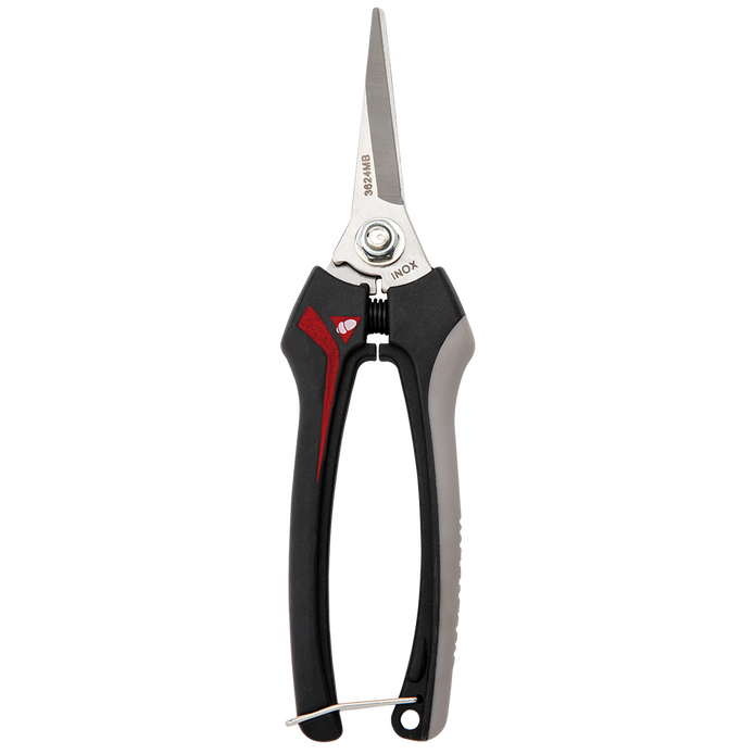 Tesoura de Corte e Poda Profissional para Vindima com Cabo Bimaterial INOX