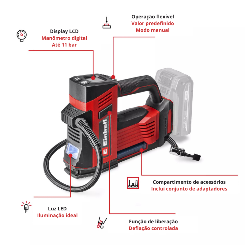 Einhell Compressor CE-CC 18/23 D Li-Solo - Image 4