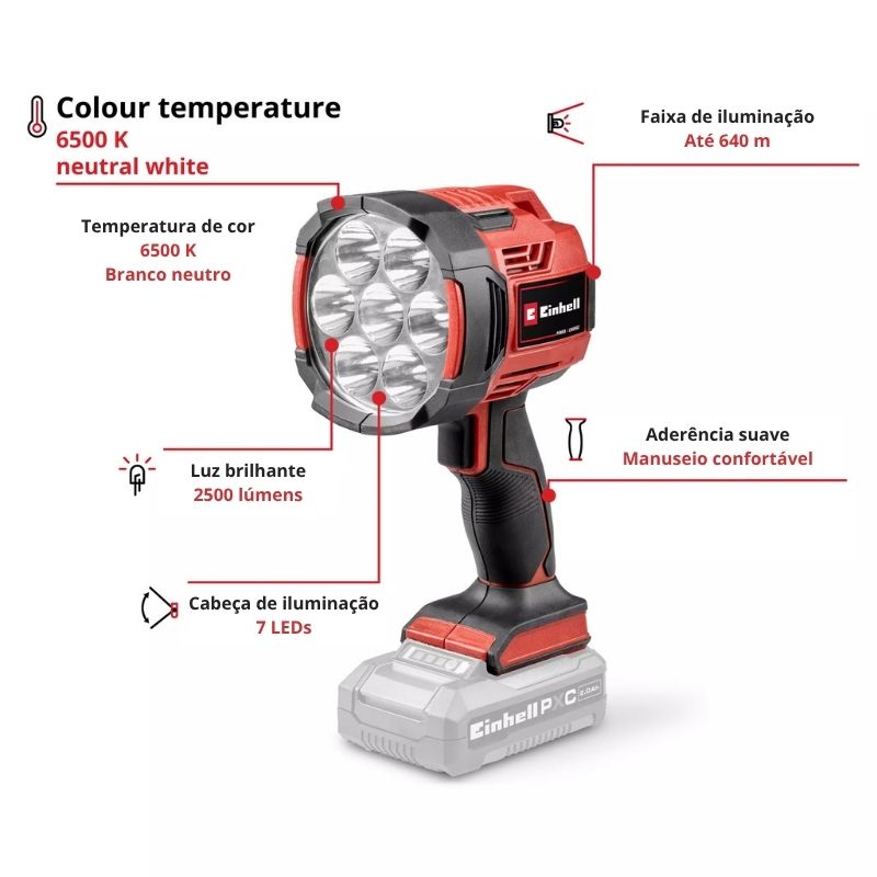Einhell Lanterna S/Fio TE-CL 18/2500 Li - Solo - Image 3