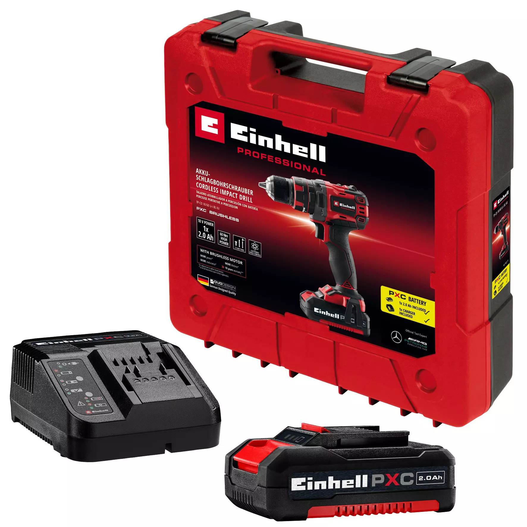 Einhell Berbequim Impacto S/Fio TP-CD 18/60 Li-i BL (1x2,0Ah) - Image 2