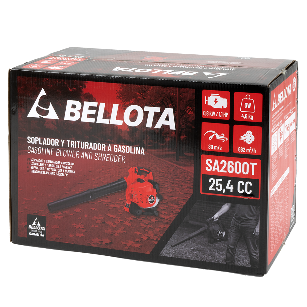 Soprador, Aspirador e Triturador Manual a Gasolina Bellota SA2600TE 25,4 cc - Image 4
