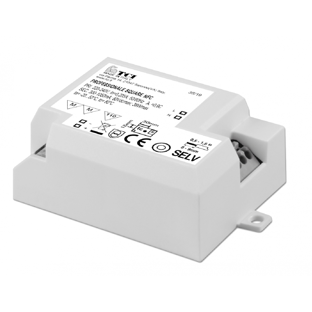 Motako Drive CC Multi Corrente NFC TCI SQUARE 38 NFC 300-1050mA 10-54Vdc IP20