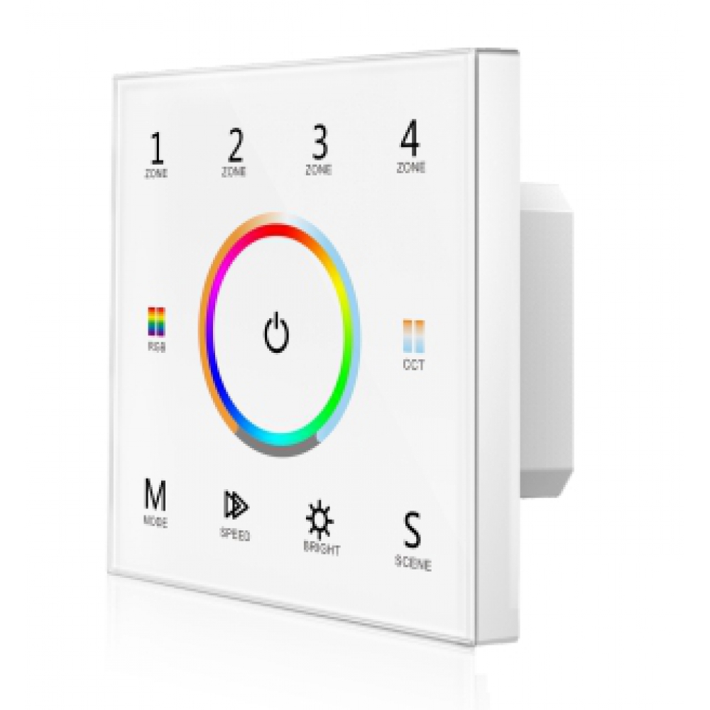 Motako Comando DMX Touch Control RGB+W+WW de Parede 12-24Vdc IP20