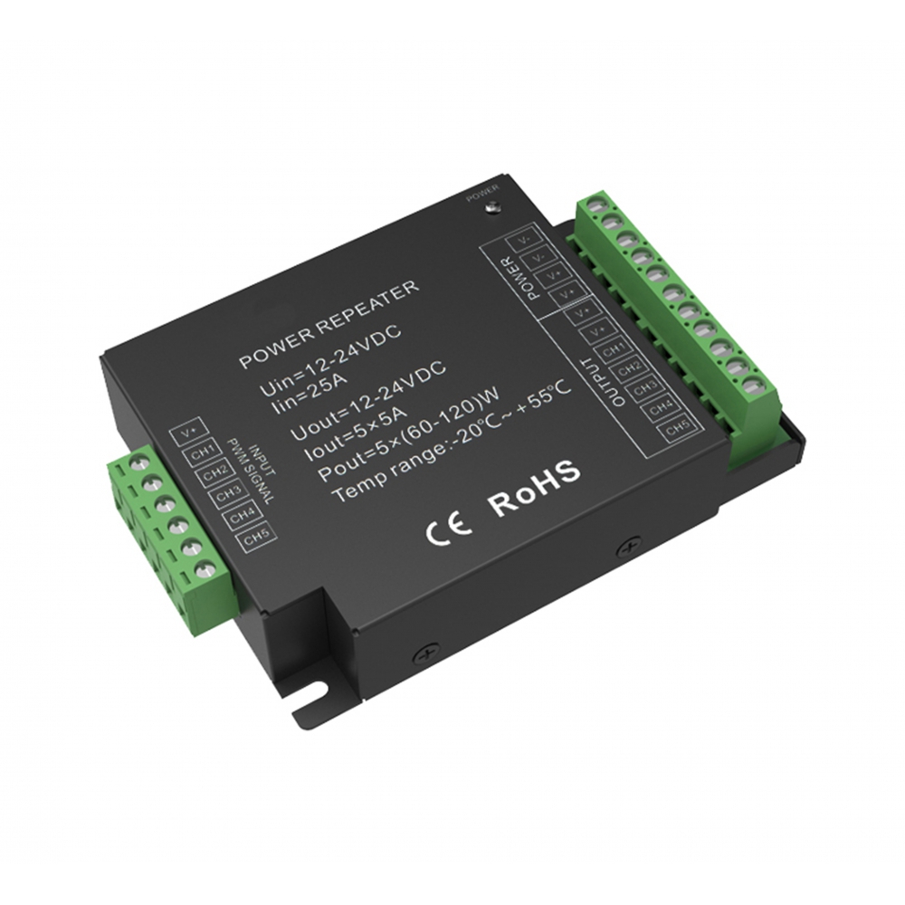 Motako Amplificador RGB+W+A 12-24Vdc 5x5A